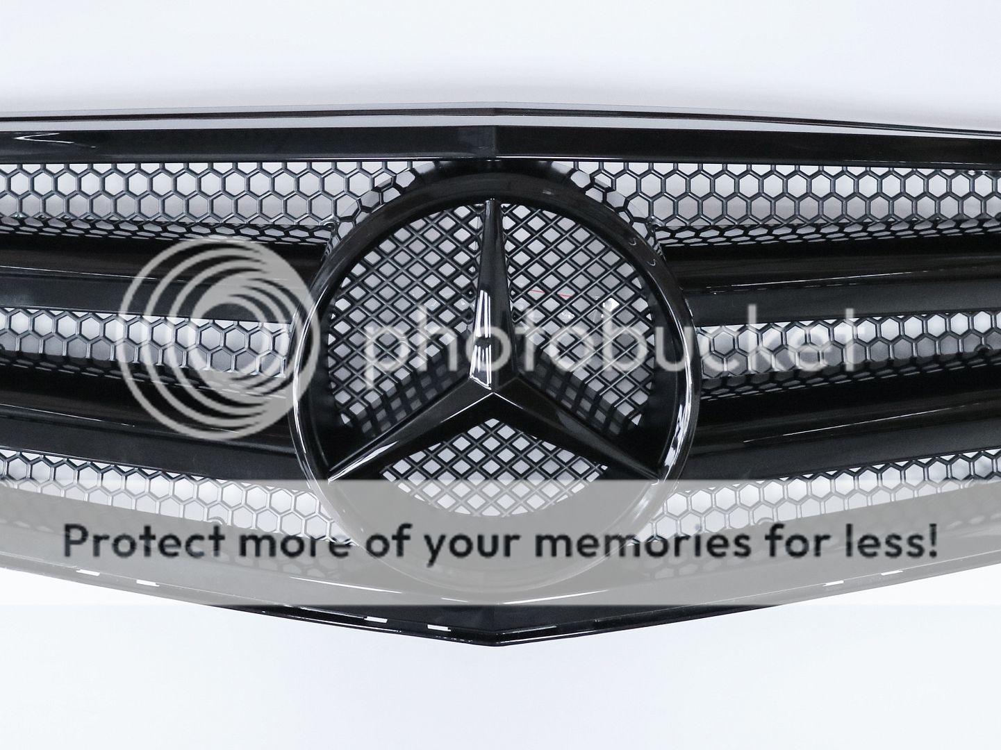 Black Front Grill Grille W/Emblem For MercedesBenz C Class W204 C300